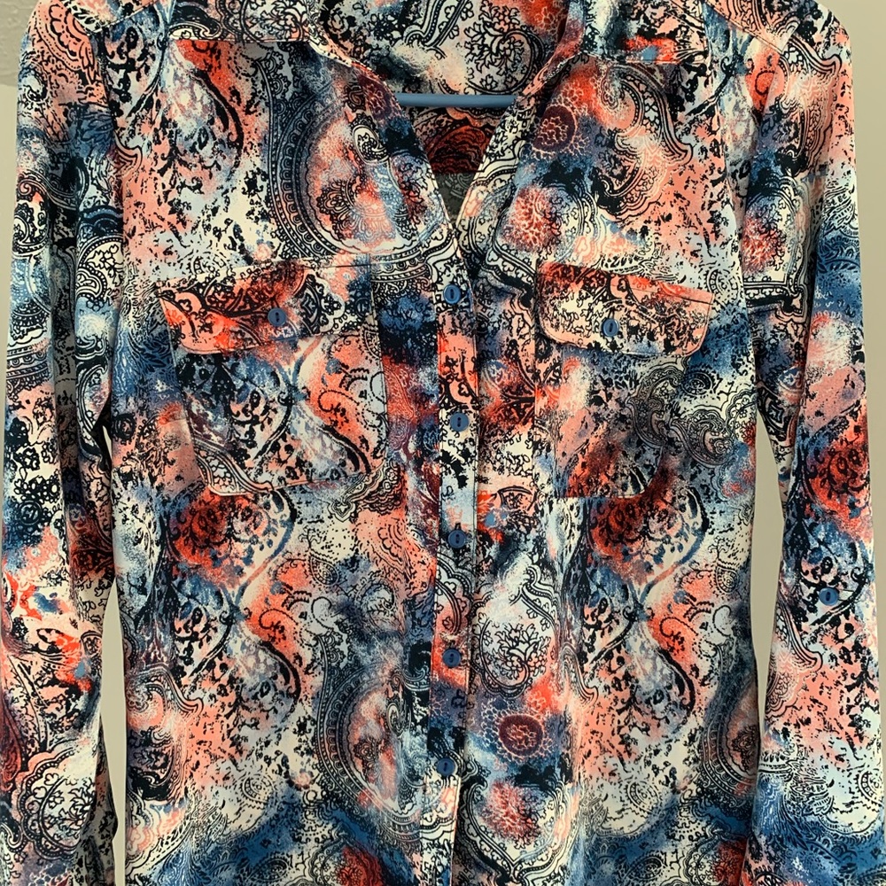Notations Button Down With Paisley Pattern - Picture 11 of 15